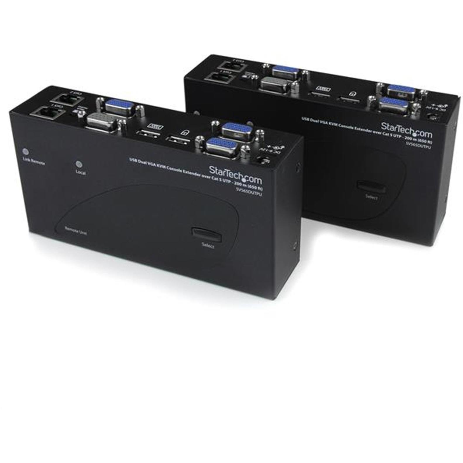 StarTech A/V auto Switcher -- 2 VGA Input, KVM Switch, Schwarz