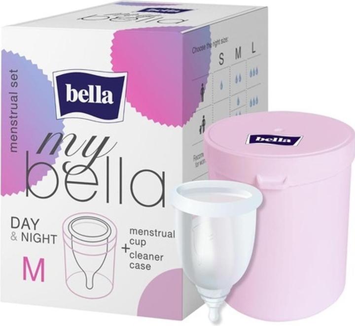 Bella My Menstruationstasse Grösse M aus medizinischem Silikon mit Sterilisator (M)