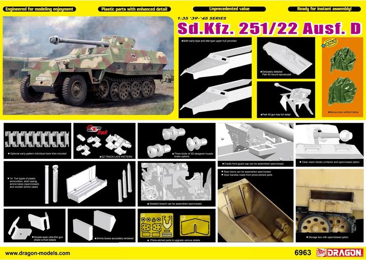 Produktbild 1:35 Sd.Kfz.251/22 Ausf.D w/7.5cm PaK 40