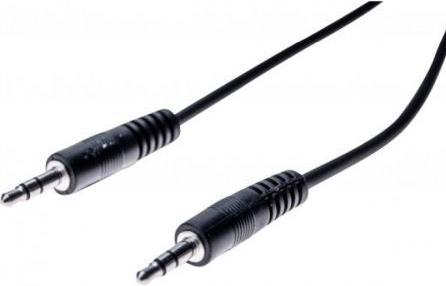 Produktbild Exertis Connect Audiokabel 3,5 mm Klinkenstecker an 3,5 mm Klinkenstecker, schwarz, ca. 1,0 m 3,5 mm Stereo Klinkens (1 m, AUX Kabel)