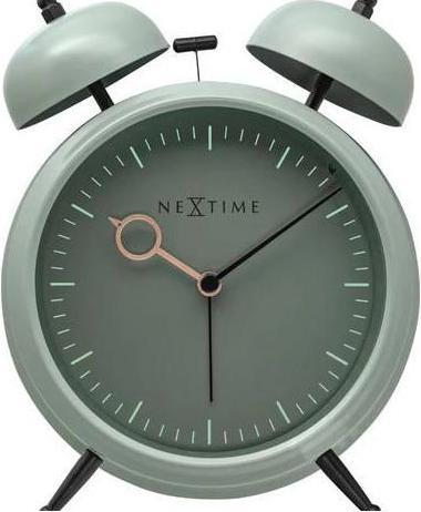 Image du produit Nextime Réveil de bureau - 15 x 18 x 7 cm - bleu vert - Golden hour