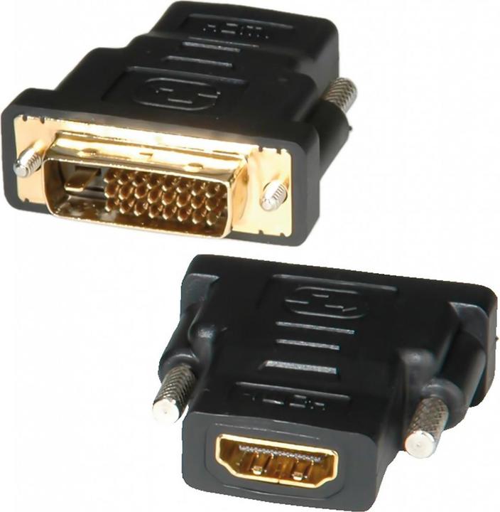 Image du produit Roline Adaptateur DVI - HDMI (HDMI, DVI, 5 cm)
