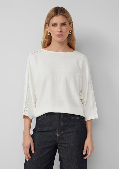 Produktbild s.Oliver Strickpullover Baumwollmix-Strickpullover im Relaxed Fit mit Ajourmuster (36)