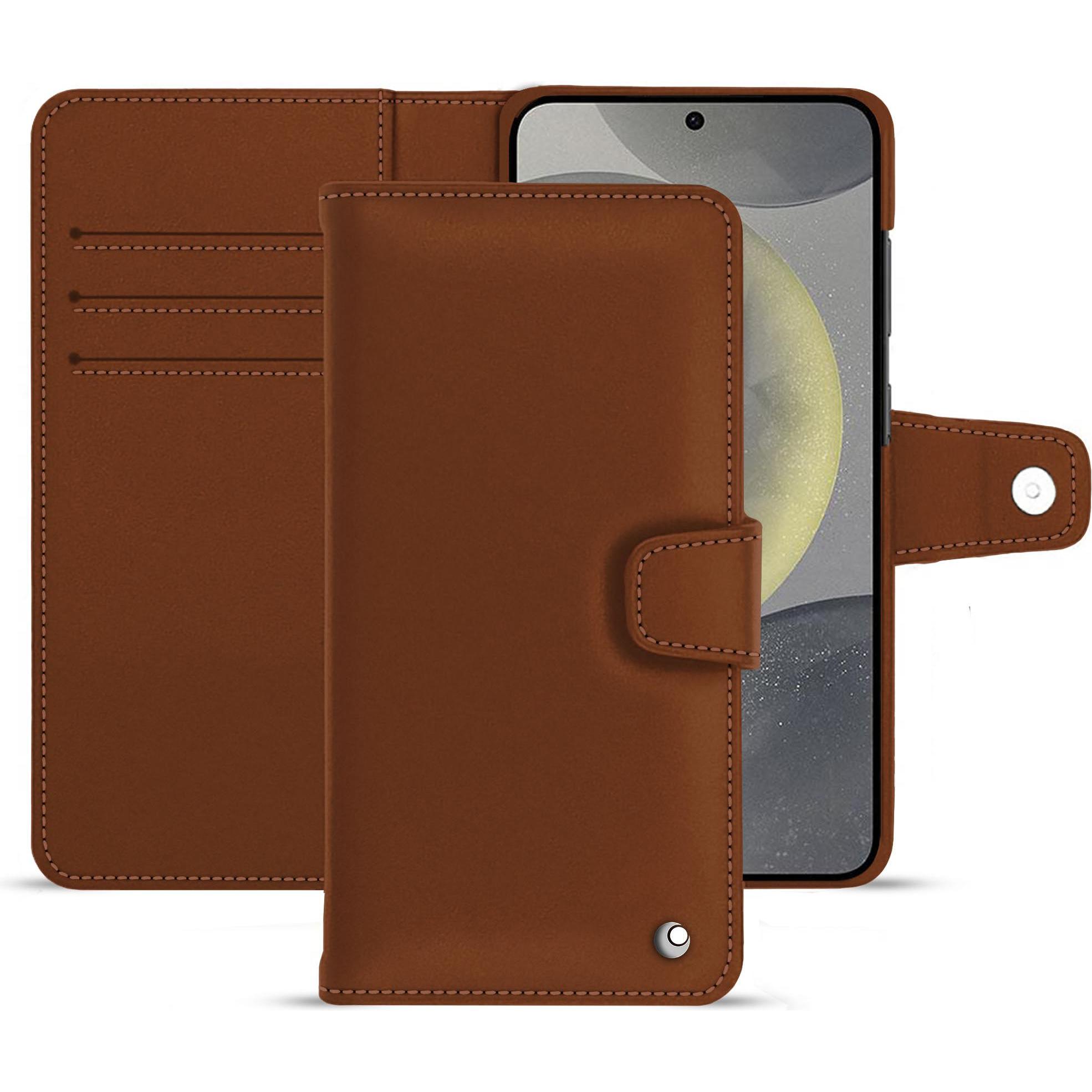 Noreve Lederschutzhülle (Samsung Galaxy S24+), Smartphone Hülle, Braun