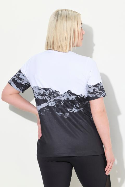 Produktbild Ulla Popken Funktionsshirt, Berge, Rundhals, Halbarm, recycelt (50, 52)
