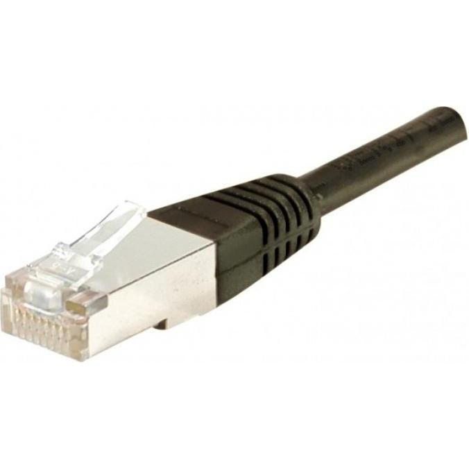 Exertis Connect Patchkabel F/UTP, CAT.5e, schwarz, 0,5 m Patchkabel mit besonders schmalem Knickschutz (F/UTP, CAT5e, 0....