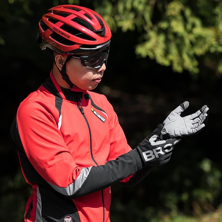 Produktbild Rockbros cycling gloves, insulated, long, size: L - black and gray (L)