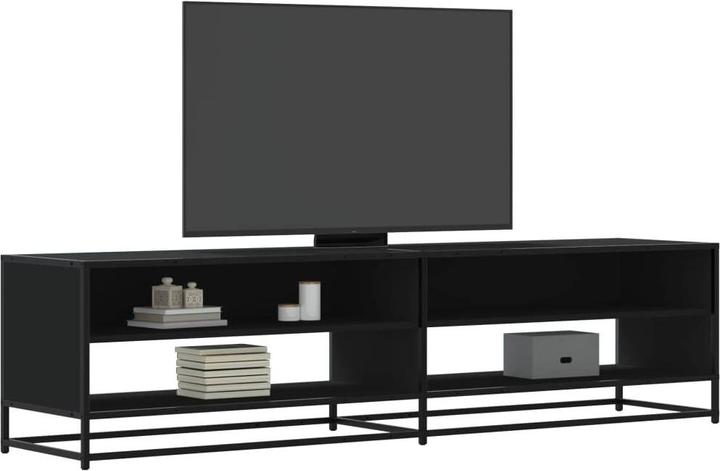 Actual product image vidaXL TV cabinet Lowboard TV cabinet TV table black wood-based material (180.50 x 40 x 46 cm)