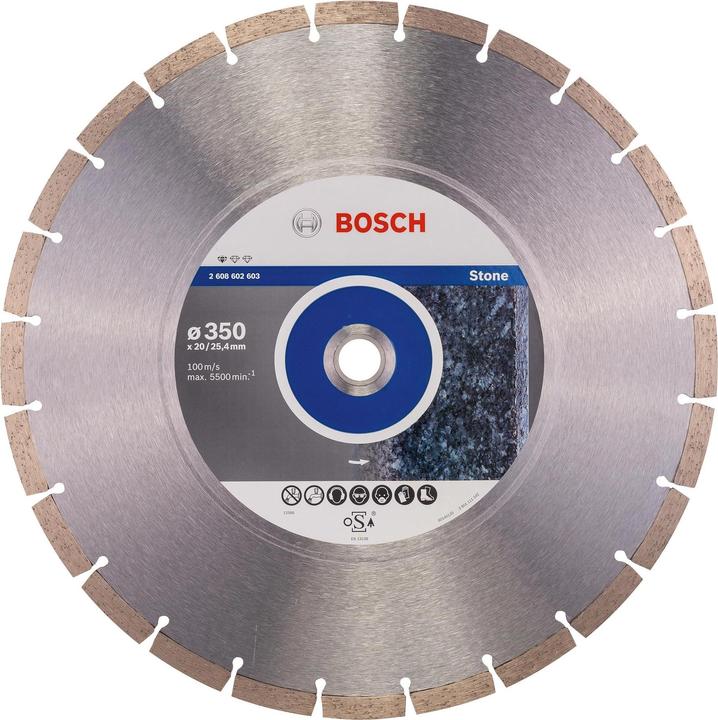 Actual product image Bosch Professional Zubehör Diamond saw blade Standard for Stone, 350 x 20.00/25.40 x 3.1 x 10 mm