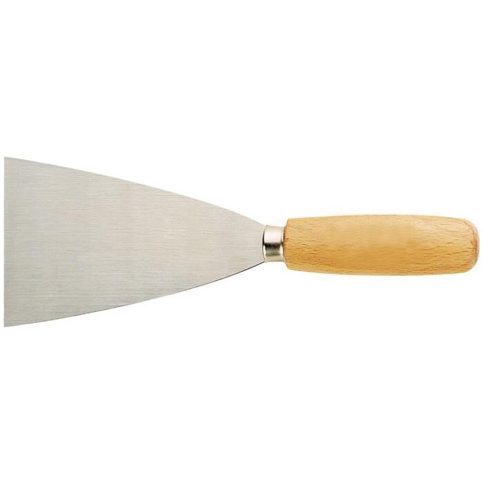 Trufa, Kelle + Spachtel, Malerspachtel Professional Breite 70 mm fein poliert Holz flachoval (7 cm)