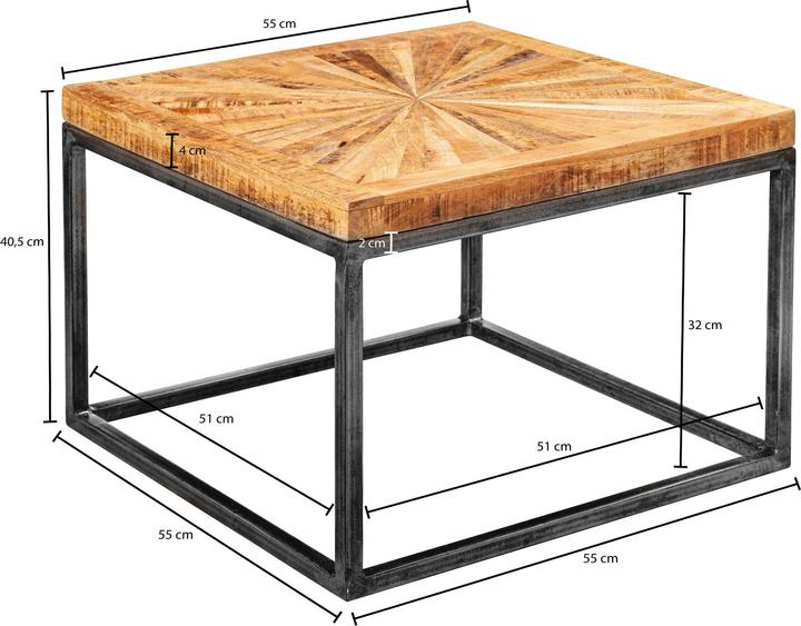 Image du produit FineBuy Rivka (55 x 55 x 40.50 cm)