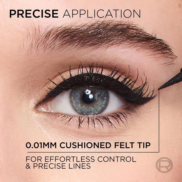 Actual product image Eveline L'Oreal Haute Precision Liquid Eyeliner Noir Silk (01 Noir, 01 Noir Silk, Black, Noir Silk)