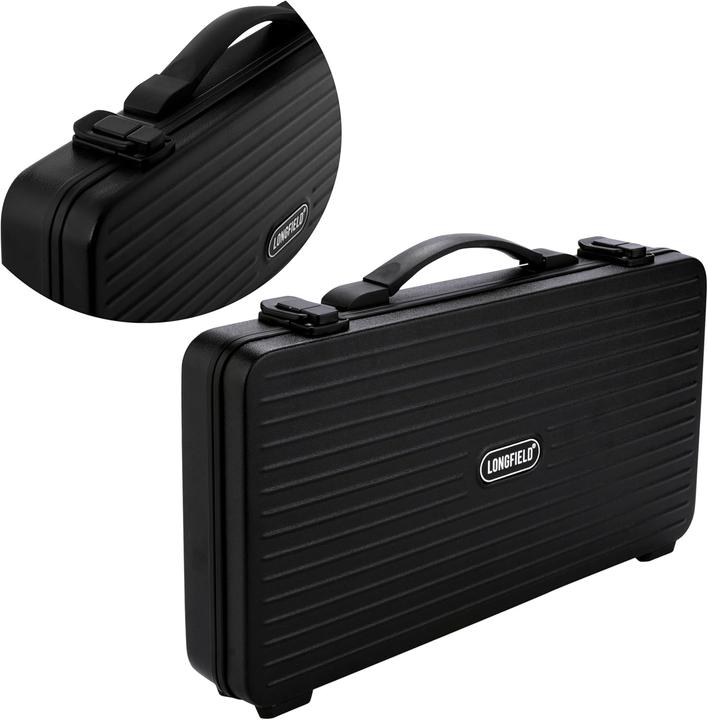 Productafbeelding Longfield Games Pokerset in zwarte koffer, 300 chips met waarde (14 gram) - Engelhart Games (320951)