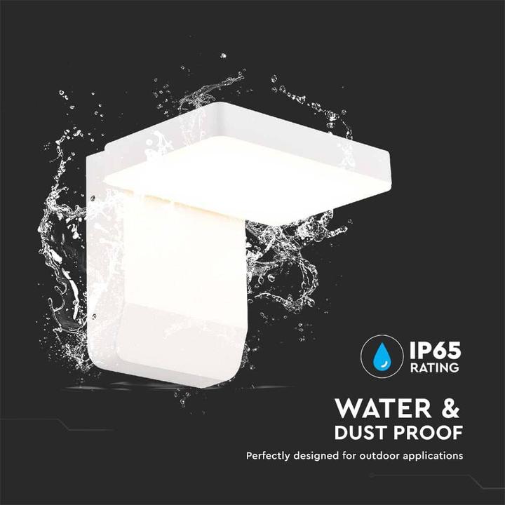 Produktbild V-TAC VT11020150W 20W LED Wandleuchte Weisser Körper Quadratisch 4000K IP65 (2580 lm, IP65)