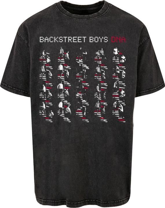 Merchcode Backstreet Boys - DNA Album Red Acid Washed Heavy Oversize Tee - 114609 (M)