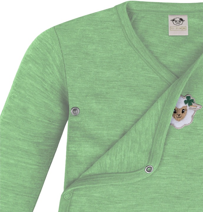 Produktbild Normani 2er Pack Doppelpack Baby-Body Merino Wickelbody Bodysuit Langarm - 9343 (50)