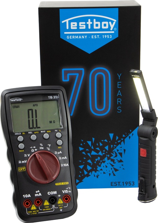 Produktbild Testboy Jubiläumsbox 70 Jahre TB 316 + TB Light 150 (CAT III 600V)