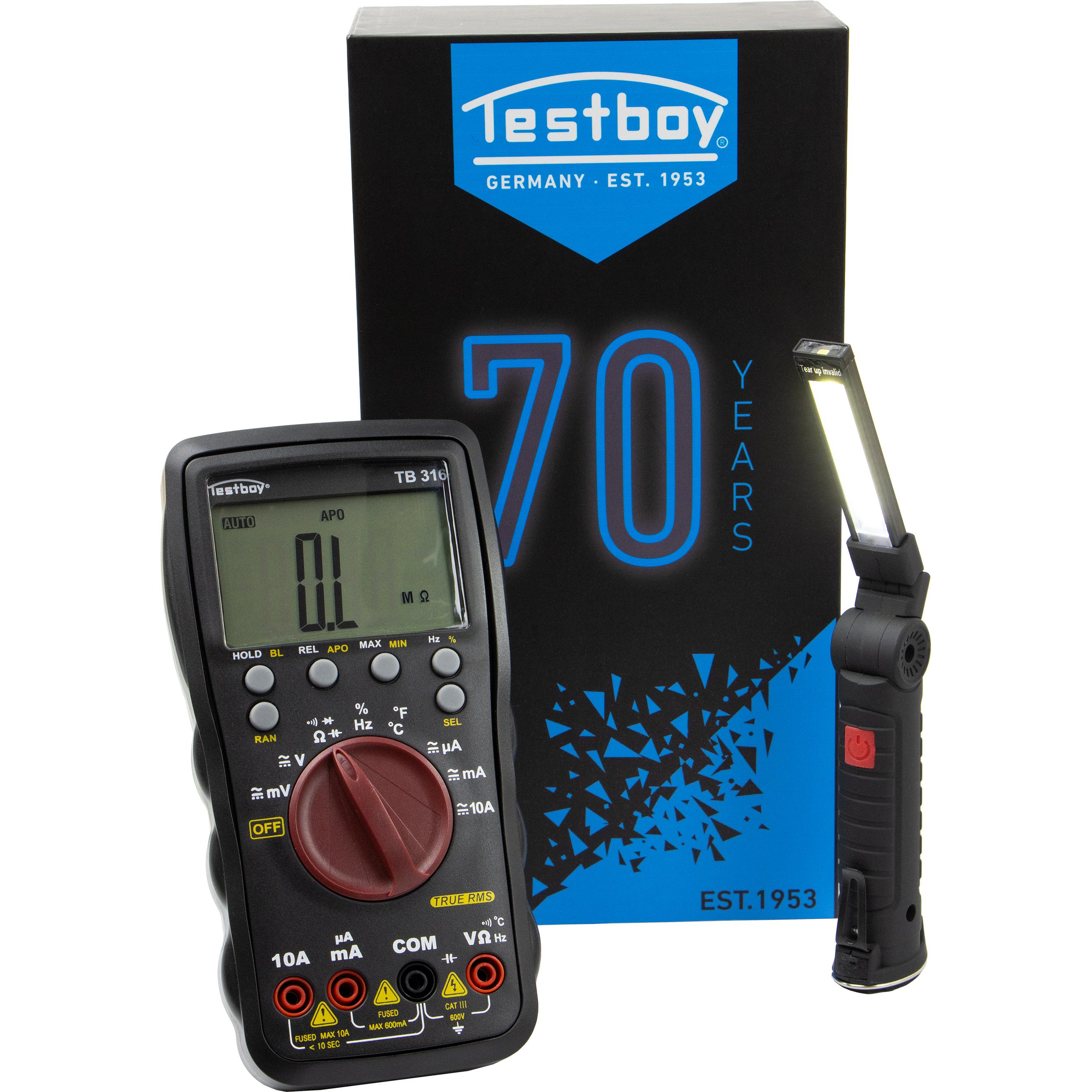 Testboy, Multimeter, Jubiläumsbox 70 Jahre TB 316 + TB Light 150 (CAT III 600V)