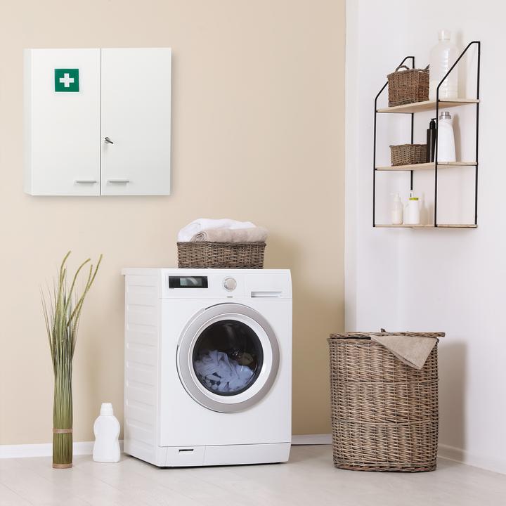 Actual product image Relaxdays Square Medicine Cabinet (53 x 21.5 x 53 cm)
