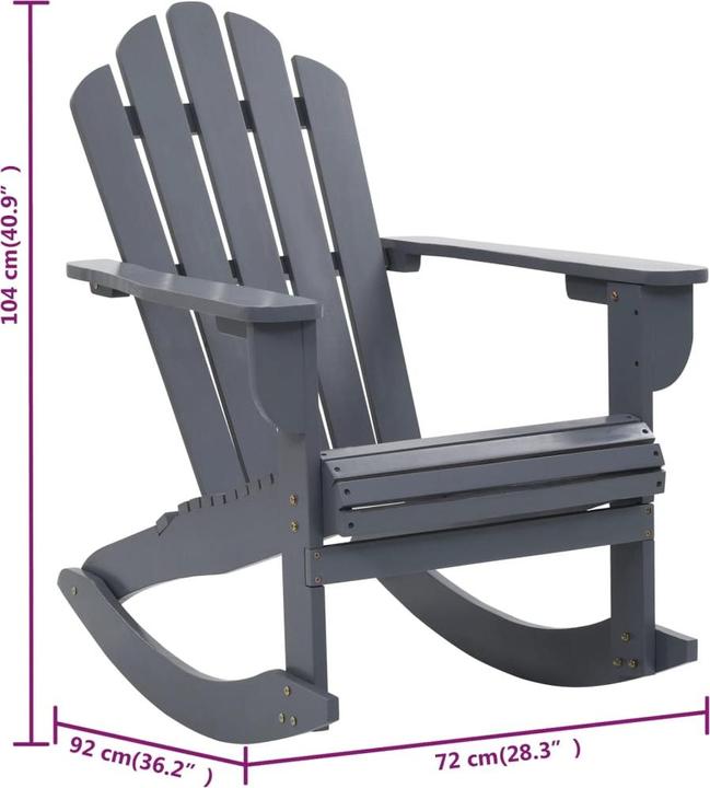 Produktbild vidaXL Garten Schaukelstuhl