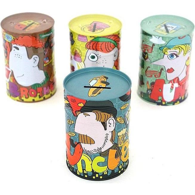 Adar, Salvadanaio, Sparschwein aus Metall 12x8cm MIX