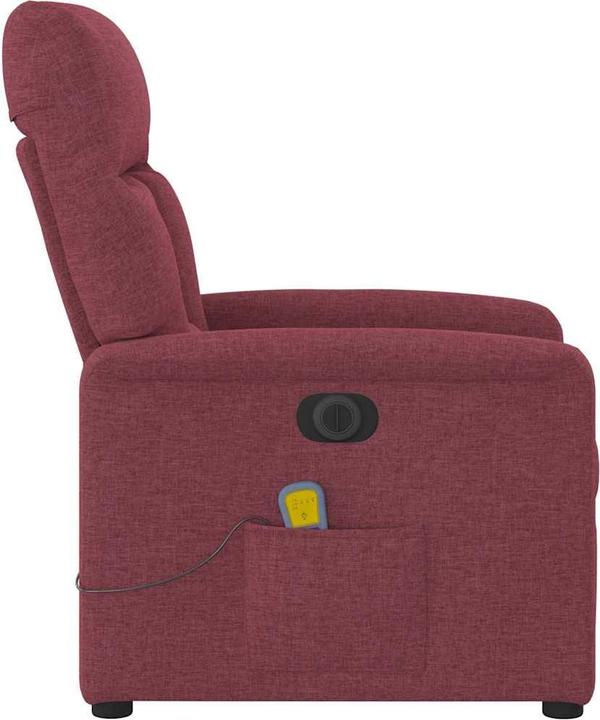 Immagine prodotto vidaXL Sedia da massaggio elettrica in tessuto rosso vino