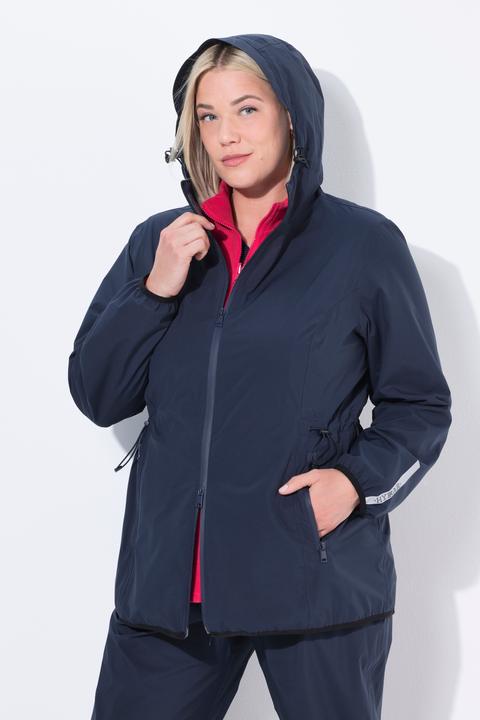 Produktbild Ulla Popken Regenjacke, leicht, Kapuze, wasserdicht, verstaubar (50, 52)