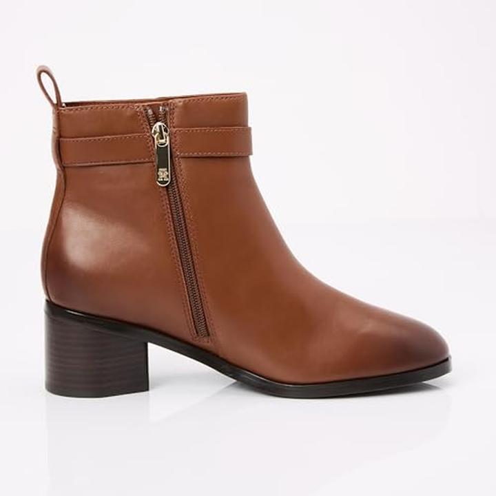 Actual product image Tommy Hilfiger Th Logo Mid Heel Bootie (38)