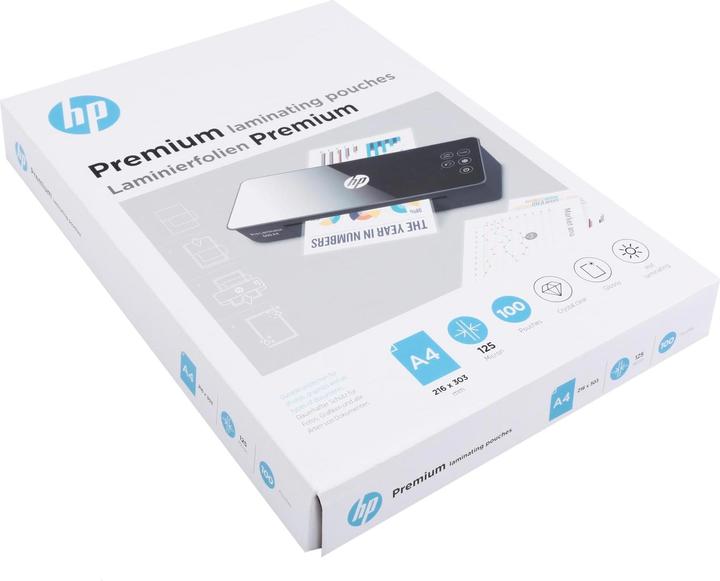 Productafbeelding HP Lamineerfolie Premium A4, 125 µm, 100 stuks, Glanzend (A4, 100 Stuk, 125 µm)