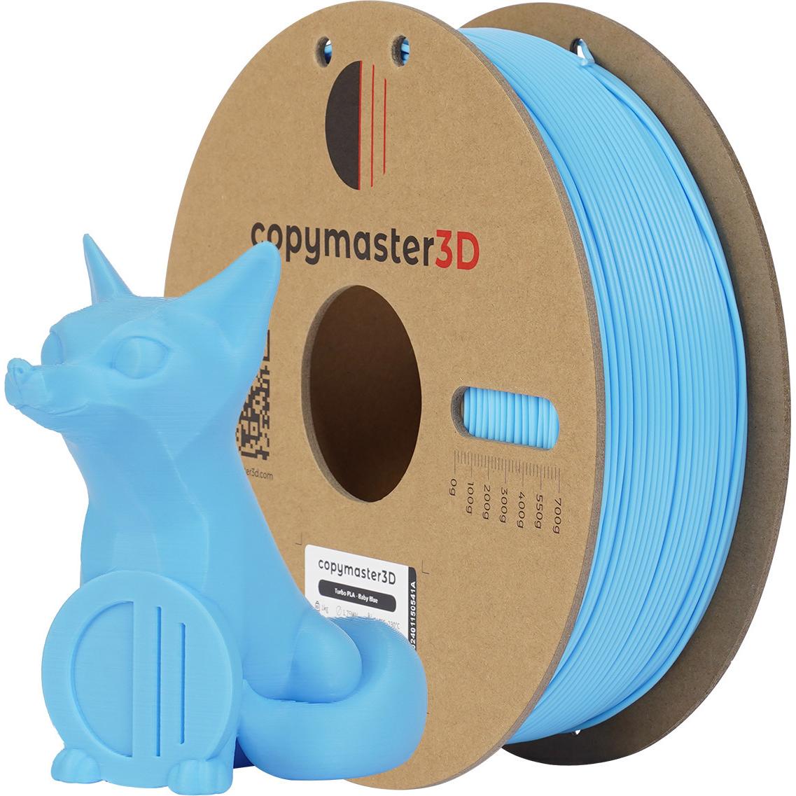 Copymaster3D Turbo PLA Filament for 3D Printer, 1.75 mm, Light Blue (PLA, 1.75 mm, Blau), 3D Filament, Blau