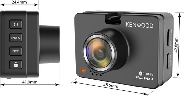 Actual product image Kenwood DRV-A310W (Accelerometer, Built-in display, Built-in microphone, GPS receiver, Wi-Fi, Full HD)