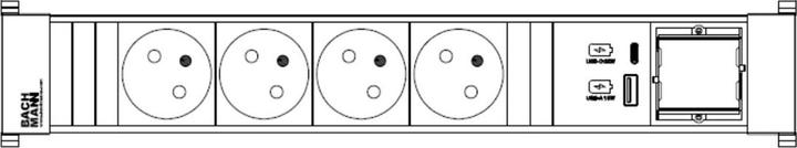 Produktbild Bachmann BACH Steckdosenleiste (4x, CEE 7/3, CEE 7/5)