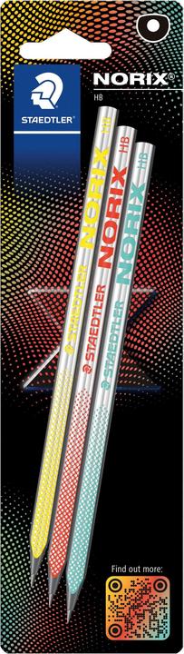 Staedtler Bleistifte Norix HB gelb/rot/grün 3 Stück Blister (2 mm, HB, 3x)