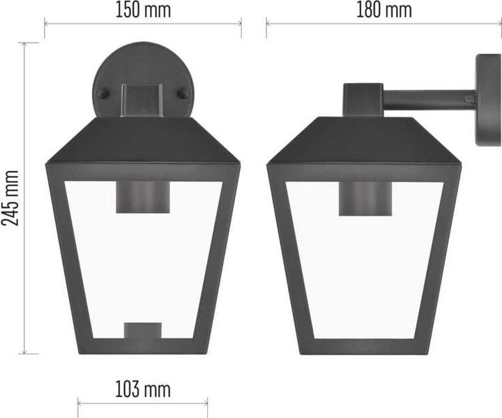Image du produit Emos LED GARDEN LIGHT,E27,IP44,MAX 15W,WALL MOUNTED (E27, IP44)