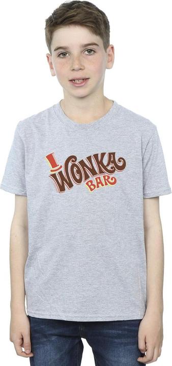 Actual product image Willy Wonka & the Chocolate Factory Boys Bar Logo T-Shirt (128)