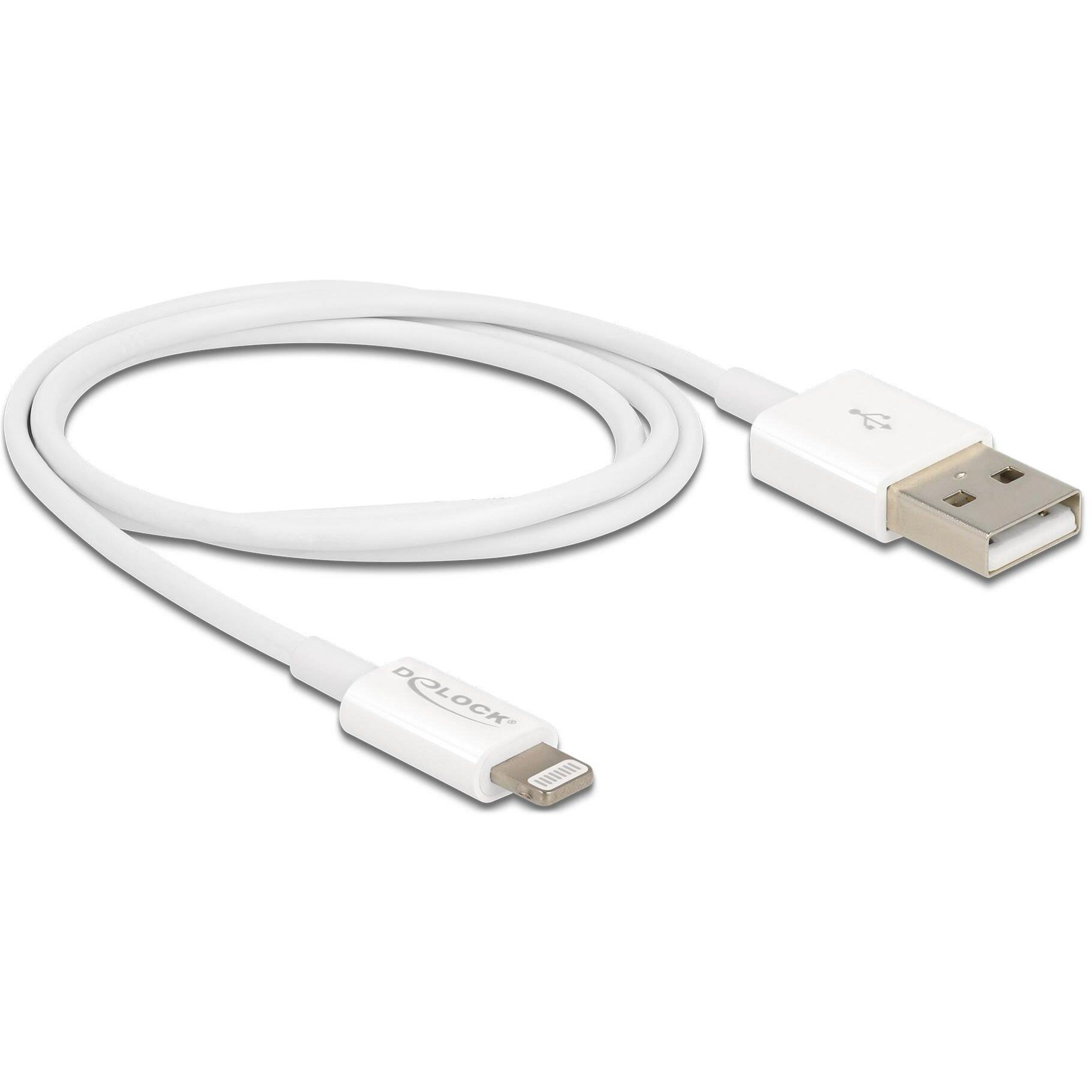 Delock Bianco Usb A – Lightning (0.15 M, Usb 2.0), Cavo Usb