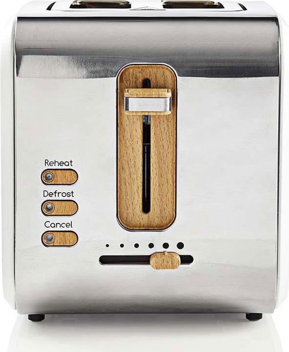 Nedis Grille-pain - Soft touch - 6 réglages différents - Fonction décongélation et réchauffage - Bac à