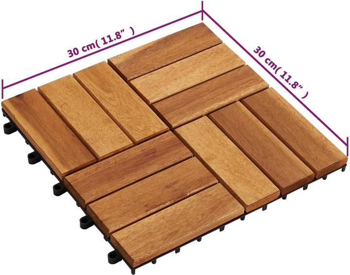 Produktbild vidaXL Terrassenfliese (30x, 30 x 30 cm)