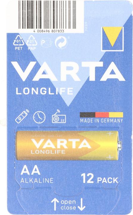 Productafbeelding Varta Longlife (12 Pcs., AA, 2800 mAh)