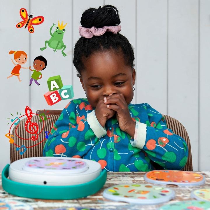 Immagine prodotto Timio Lettore audio con 5 dischi audio in 8 lingue (Cinese, Francese, Inglese, Italiano, Olandese, Portoghese, Spagnolo, Tedesco)