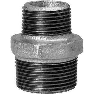 Hermann schmidt, Rohrverbindungstechnik, HS Reduktionsdoppelnippel 245 DN 25x20, 1x3/4, AG/AG, verzinkt (Doppelnippel)