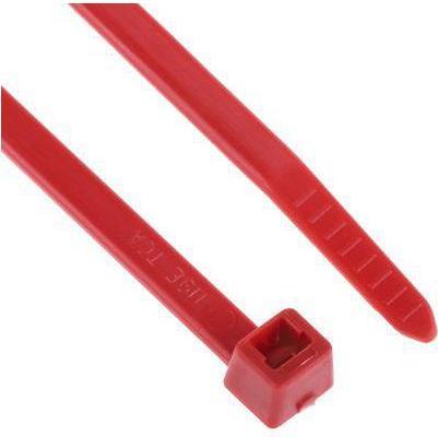 Produktbild HellermannTyton Kabelbinder T50R rot (Kunststoffkabelbinder, 200 mm, 100 Stk.)