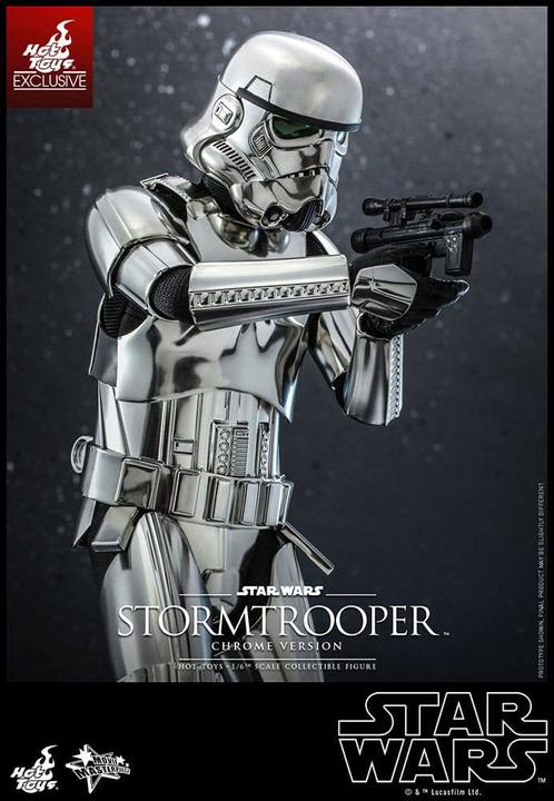 Actual product image Hot Toys Star Wars "Stormtrooper (Chrome Version)" 1/6 action figure