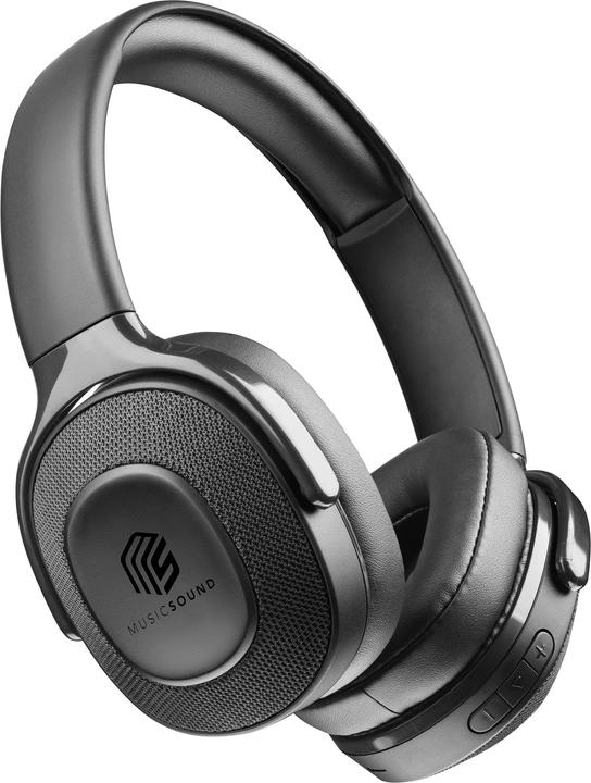 Music Sound Music+Sound DEEP Écouteurs Bluetooth noir on-ear autonomie max.25h 1 (Pas de réduction du bruit, 25 h, Sans fil)
