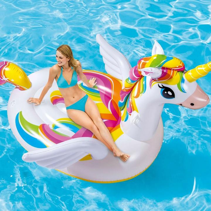Actual product image Intex Aufblasbare Insel Einhorn 163 x 251 x 145 cm (2 Stück)