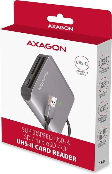 Actual product image Axagon CRE-S3 (USB 3.0 standard-A plug)