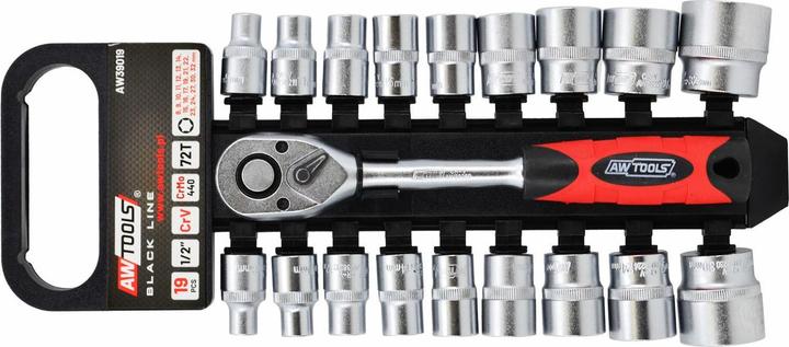 Image du produit Awtools ZESTAW KLUCZY 1/2" 19el (1/2")