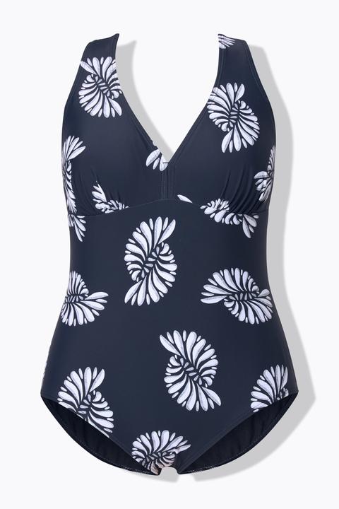 Produktbild Ulla Popken Badeanzug, Makramee-Einsatz, Softcups, recycelt (50)