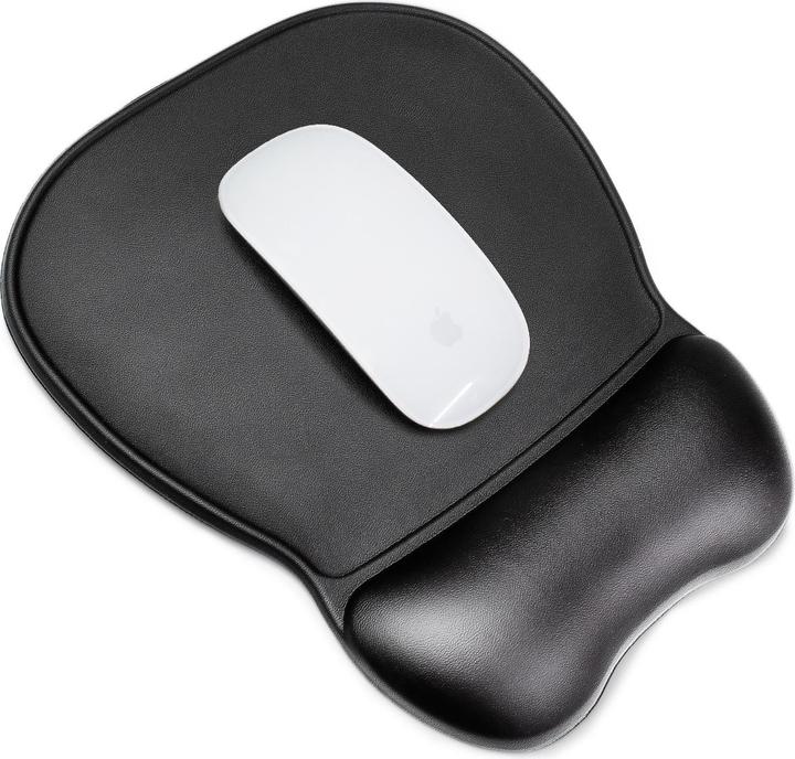 Productafbeelding Hurtel PodkÅadka pod Mysz i Nadgarstek Å¼elowa Eco skÃ³ra duÅ¼a antypoÅlizgowa - czarna