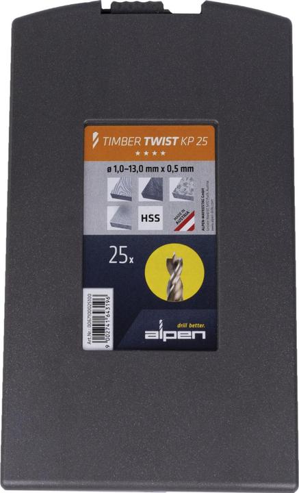 Actual product image Alpen HSS-Holzbohrer Set (4-30mm)